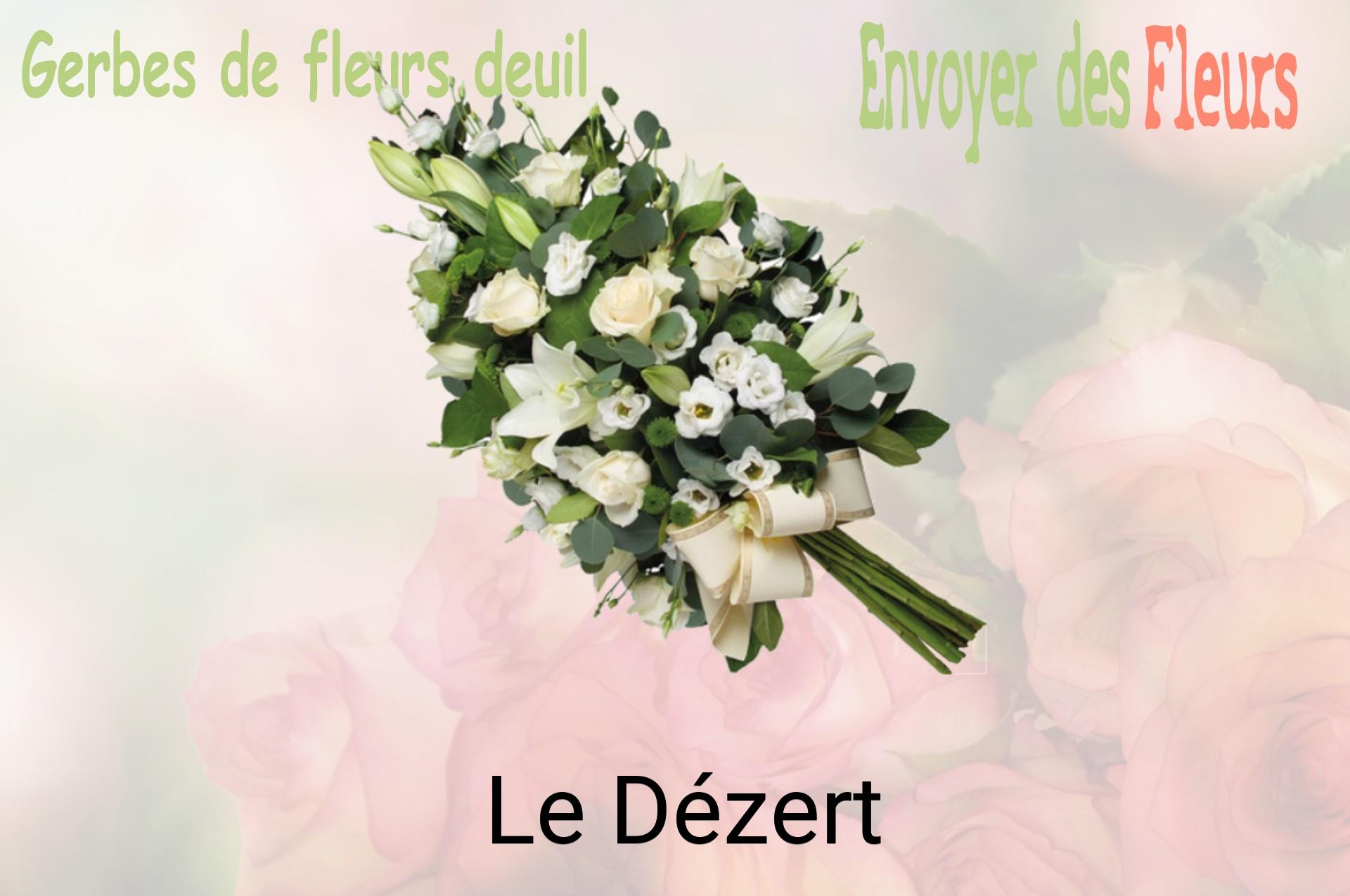 Gerbe de fleurs de deuil livrée à Le Dézert